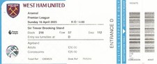 Ticket - West Ham United v Arsenal 16.04.23