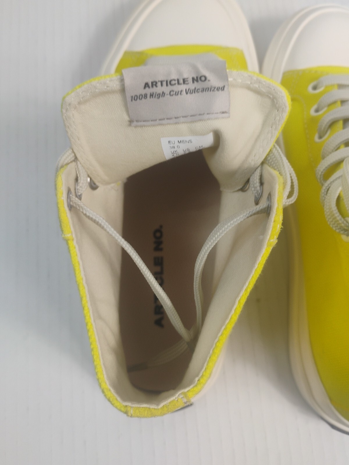 ARTICLE NO .1008  03 YELLOW 💛 PATCHWORK HIGH TOP… - image 7