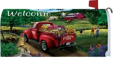 Flower Truck Butterfly Finch Dog Cow Geese Farm Magnetic Mailbox Cover