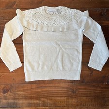 Children&rsquo;s Place Girls Sparkle Ruffle Sweater Shirt NWT! MSRP $29.95 M 7/8