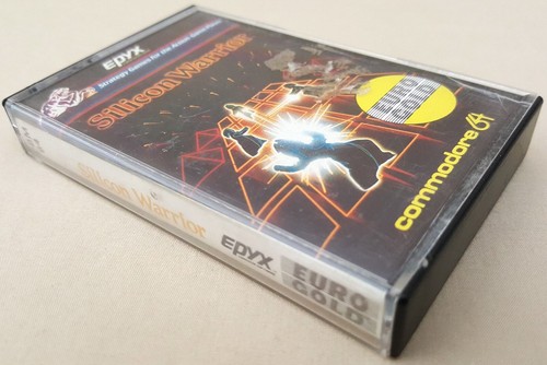 SILICON WARRIOR Cassette Tape Game ©1984 EPYX EURO GOLD fo Commodore 64 64C 128D - Imagen 3 de 4
