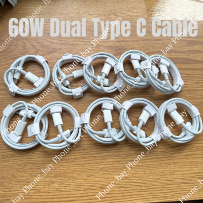 60W USB-C to USB-C Fast Charger Charging Cord PD Cable Lot For Samsung iPhone 15