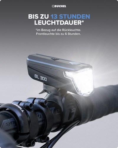 Büchel Fahrradlicht - BL 300 I StVZO zugelassen I Bis zu 13h Leuchtdauer I 30/15 - Bild 3 von 7