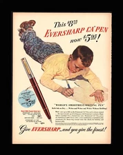 1947 Eversharp CA Pen Vintage Original Magazine Print Ad