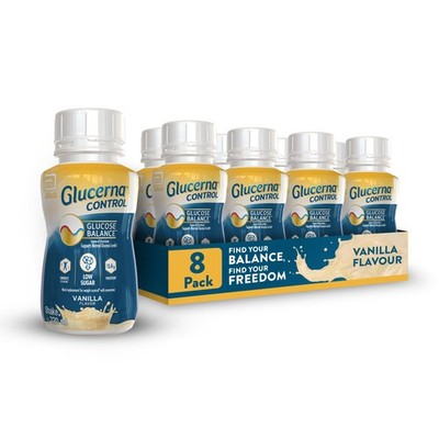 Glucerna Control Ready-to-Drink Shake (Vanilla)   8 x 220ml   Pack of 8 