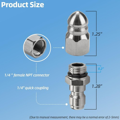 #ad Pressure Washer Sewer Jetter Nozzle Sewer Cleaning Nozzle Tips Pressure Drain... $19.92