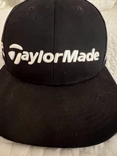 TaylorMade Tour Flatbill SIM2/Tp5 Black Snapback Golf Hat/Cap USED