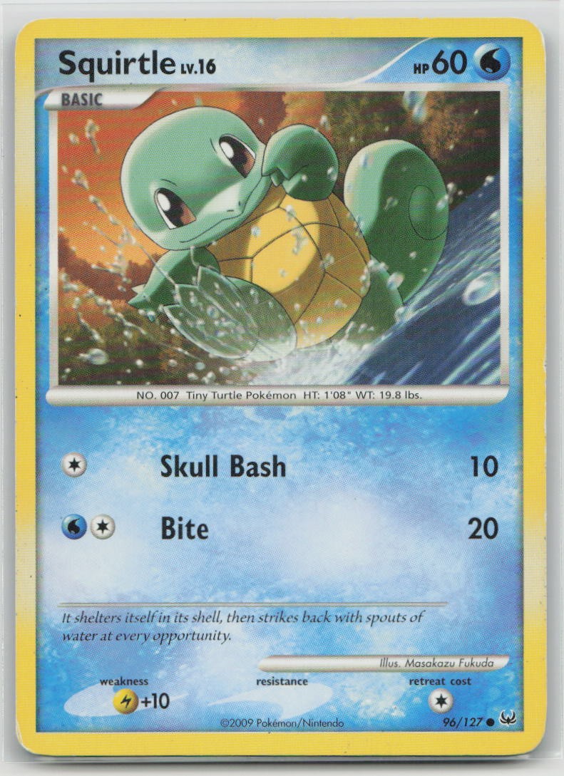 Squirtle 96/127 Common Platinum Pokemon Heavily Played