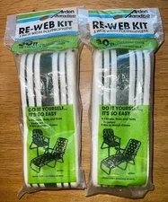 2 New Arden Paradise Re-Web Kit Lawn Chair Webbing Black? White Green 30 Ft Each
