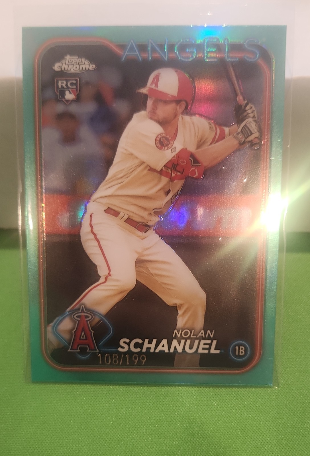 2024 Topps Chrome - Nolan Schanuel #274 Aqua Lava Refractor /199 (RC)