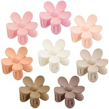 Flower Hair Clips 8PCS Hair Claw Clips Matte Large Claw Clips Cute Hair Clips...