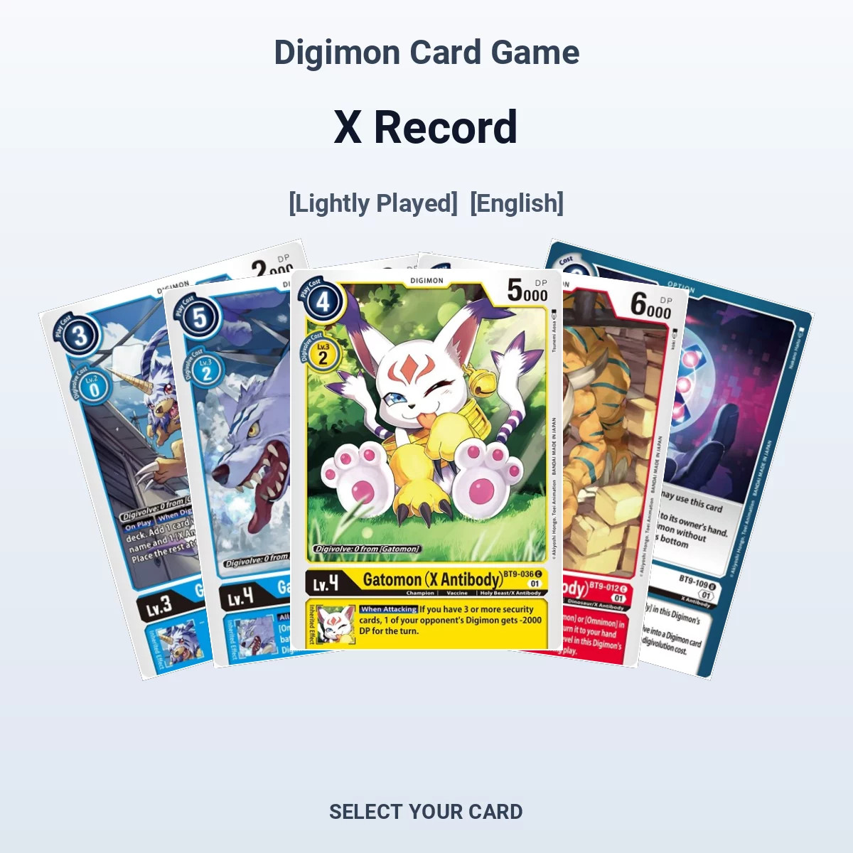 Digimon Card Game X Record - Select Your Cards (LP)
