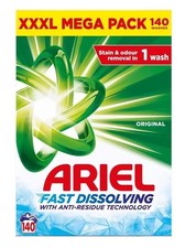 Ariel Professional Laundry Detergent Cleaning Washing Powder Mega Pack 140 Wash