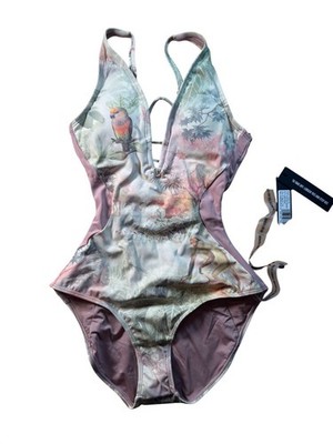 TA3 The Plungey Triangle Contour Cheeky Swimsuit Monkey Rose Size XS Reg/Long