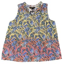 Charlie B Women  s Floral Sleeveless Top Lightweight Size Petite Small PS