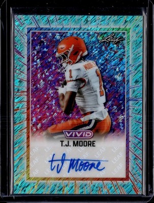 2025 Leaf Vivid #2/10 Platinum Shimmer TJ Moore Auto