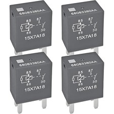 68083380AA Set of 4 12VDC 35A, 4 Pins SPST Automotive Power Relay Compatible 4