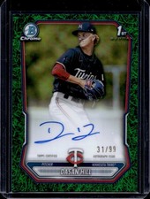 2026 Bowman Dasan Hill Chrome Auto Green Grass Refractor 1st Prospect #/99 Twins