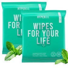 XL Body Wipes for Women  Men   12" x12" Rinse-Free Full Body Cleansing Wipes...