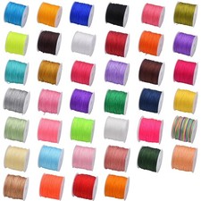50Yds 0.8mm Nylon Satin Cord Chinese Knot String Bracelet Beading Craft Thread