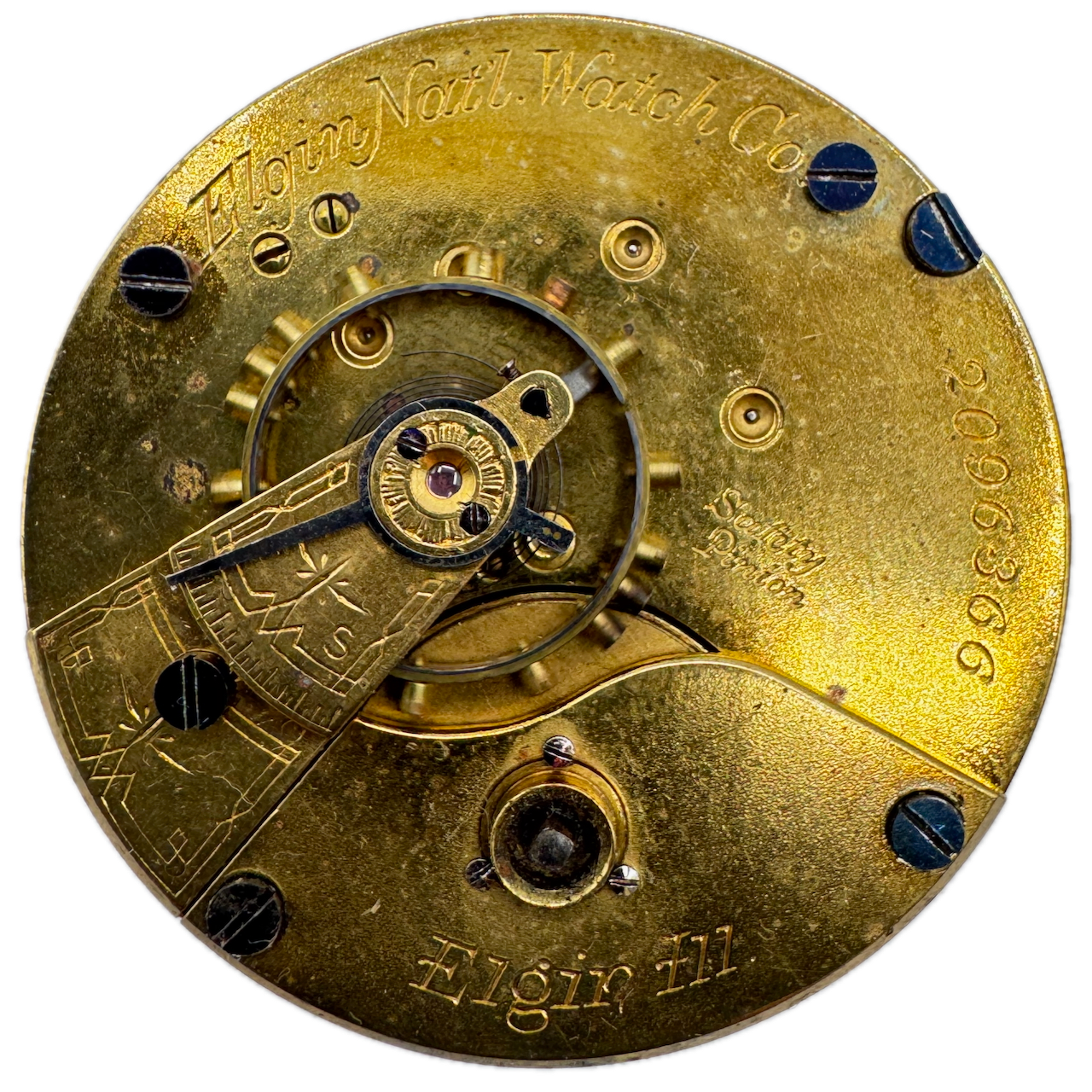 Antique 18 Size Elgin 7 Jewel Key Wind Pocket Watch Movement Grade 97 USA