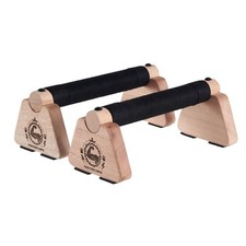Push Up Stand, 2 PCS Wood Parallettes Bars, 9" Wooden Calisthenics Equipment,...