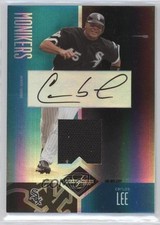 2004 Leaf Limited Monikers Jerseys Signatures 50/50 Carlos Lee #234 Auto 0b0