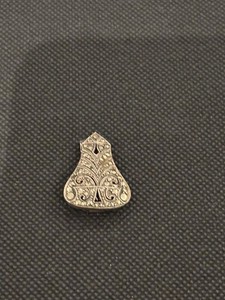 Vintage 935 Silver Filigree Dress Clip Art Deco Floral Scrollwork