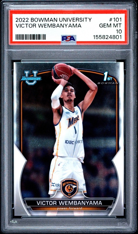 2023 Bowman Chrome University 101 Victor Wembanyama PSA 10 155824801