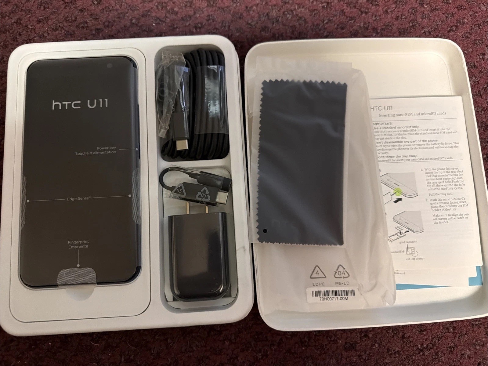 HTC U11+ 4G LTE 64GB 128GB ROM Dual SIM GPS 12MP Wifi Smart 