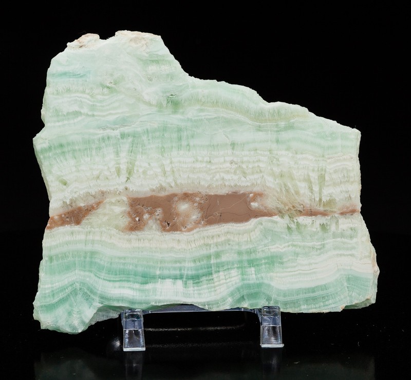 Caribbean Calcite Slab Blue Aragonite Slice from Pakistan 4.86” 7.90oz H2355
