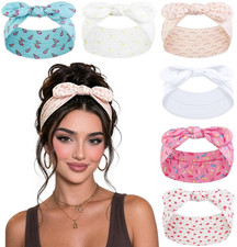 Cute Headbands for Women Trendy Women Summer Hair Accessories: 6 Packs Bow Head