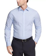 Tommy Hilfiger Mens TH Flex Essentials Stretch Slim Fit Dress Shirt in Blue 2XL