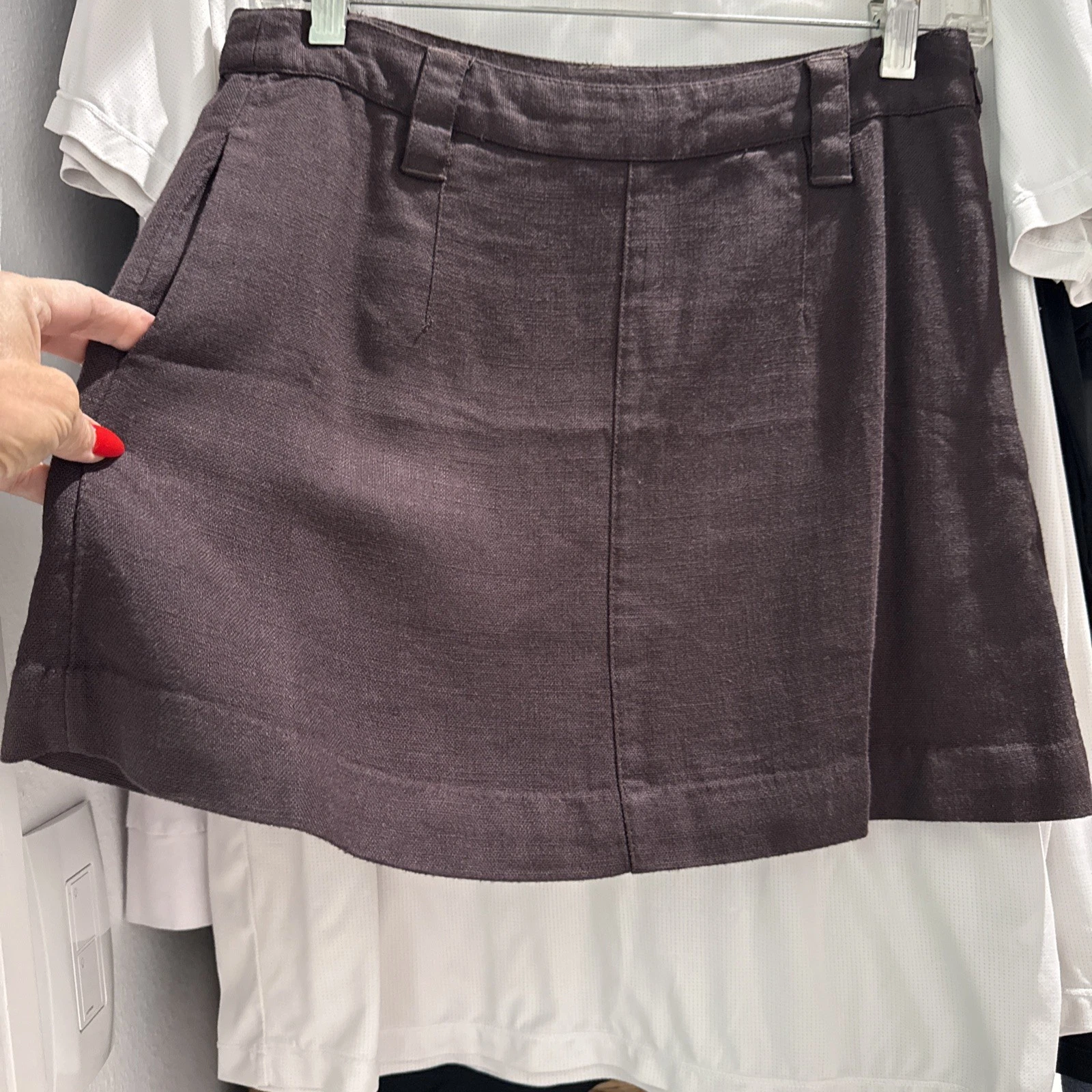 Free People Mini Linen Blend Skirt Xs