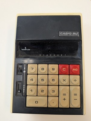 CASIO 8-U Electronic Calculator Vintage Retro Made in Japan