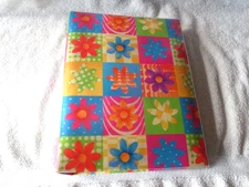 Vintage Unused Flower Power Retro Design Vinyl Cover Photo Album-Holds 208 Pics!