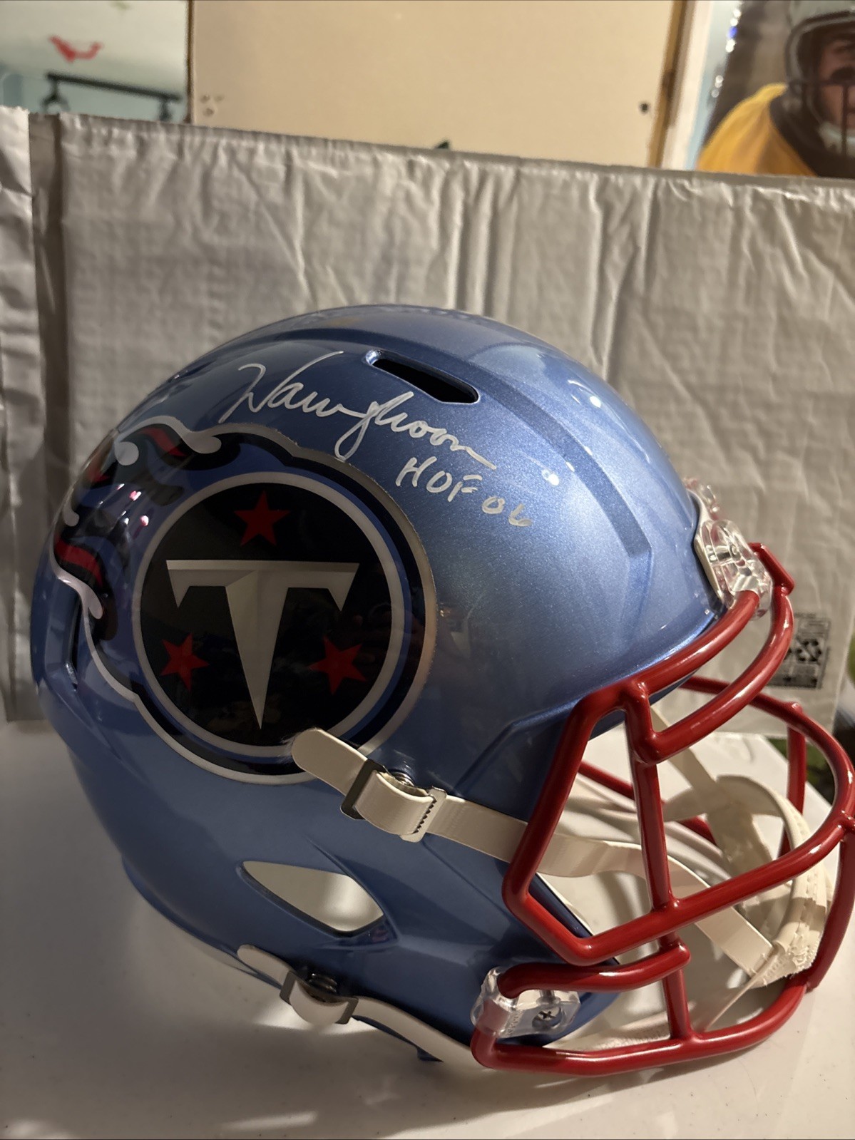 Warren Moon Autographed Signed Tennessee Titans Speed Full Size Flash NFL Helmet "HOF 06" 