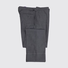 Ralph Lauren Purple Label Dress Pants Size W40 Men Solid Gray Wool Made in Italy