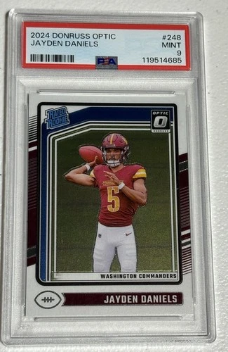 2024 Donnie’s Optic Jayden Daniels Rated Rookie PSA 9 Washington Commanders