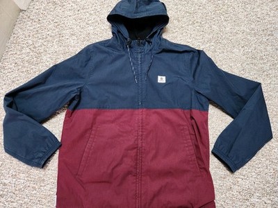 ELEMENT Alder Two Tones Zip Jacket  Blue Red Men's sz L Large