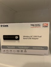 D-Link DWA-182 Wireless AC1200 Dual Band USB Adapter - Used, in original box