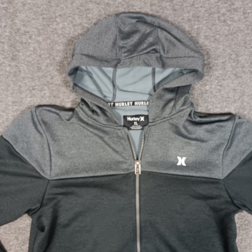 Hurley Hoodie Women XL Gray Full Zip Nike Dri-FIT Lightweight Sweatshirt Jacket - Picture 11 of 20