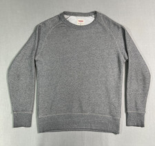 Levis Crewneck Sweatshirt Mens Medium Grey Marl Loopback Cotton Pullover Jumper