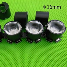 10pcs 1W 3W High Power LED lens 16mm 90degree with black holder For IR CCTV DIY