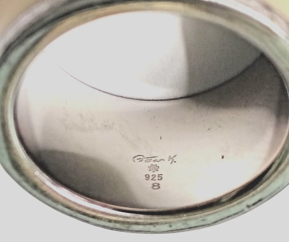 Alan K. Designo 系列大号戒指多色珐琅树脂和 925 St/Silver — 第 4/4 张图片