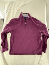 Brooks Brothers 1/4 Zip Pullover Sweater Mens Large Purple Knit 346 Long Sleeve