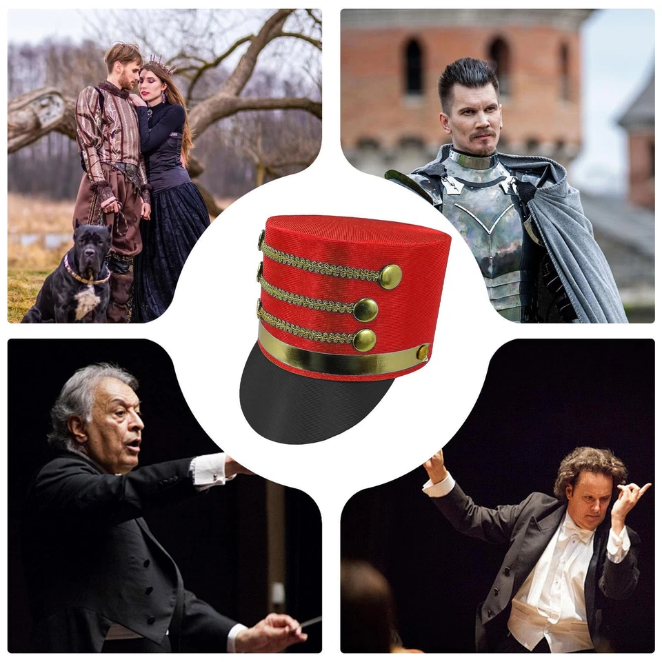 Sombrero de líder de anillo Cascanueces Vestir Sombrero de copa Árbol de Navidad Topper Foto 3 de 4