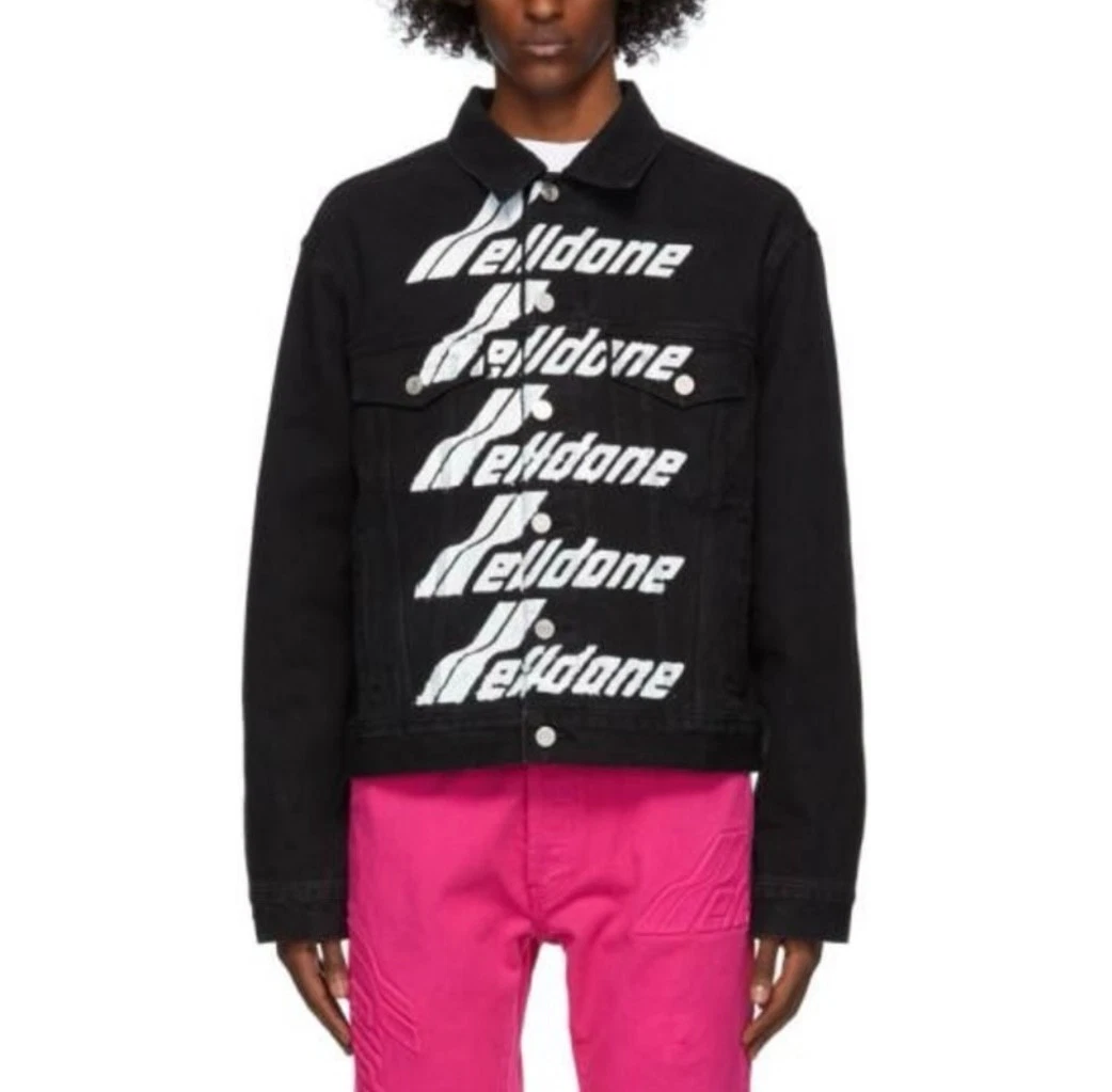Unisex WE11DONE BLACK DENIM FRONT LOGO JACKET SIZE S Women Men
Opens in a new window or tab