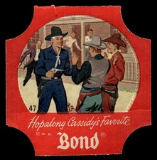 1950s Hopalong Cassidy Bond Bread Labels Bank Robbers 47 BC197