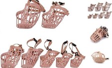 7pcs/Set Plastic Dog Muzzle, Anti Bite Adjustable Pet Basket, Dogs Training